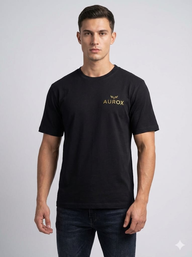 Black Round Neck T-Shirt