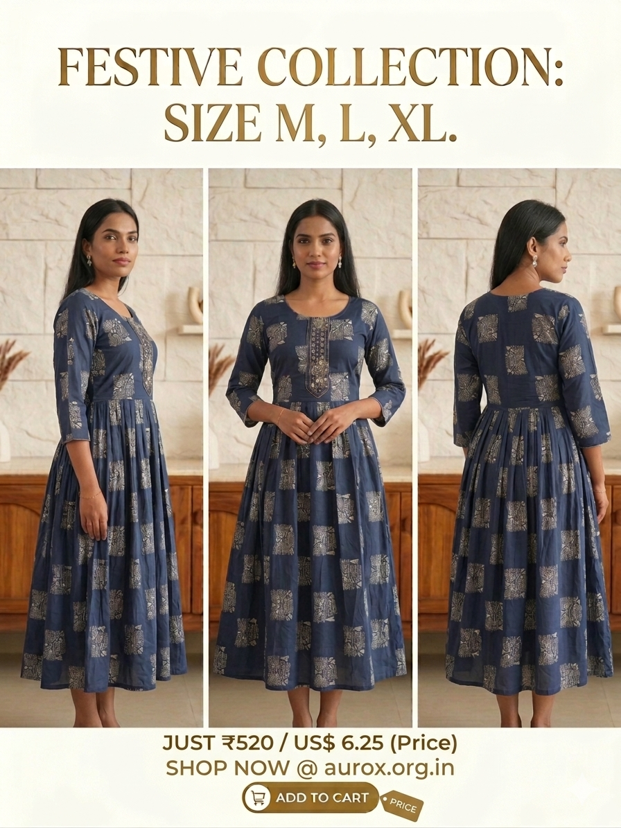 Navy blue kurta