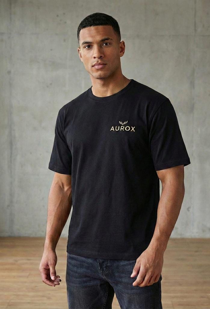 Black Round Neck T-Shirt