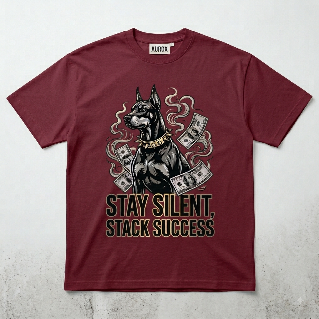 AUROX "STAY SILENT, STACK SUCCESS" Graphic Tee