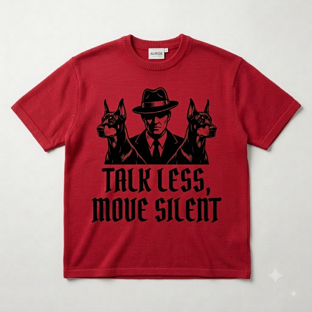 AUROX 'Outlaw Silence' Doberman Mafia Noir Graphic Tee