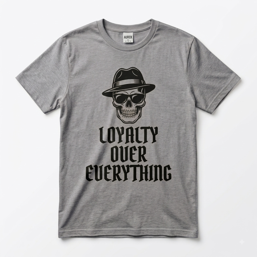 AUROX ‘Loyalty Over Everything’ Skull Graphic Tee