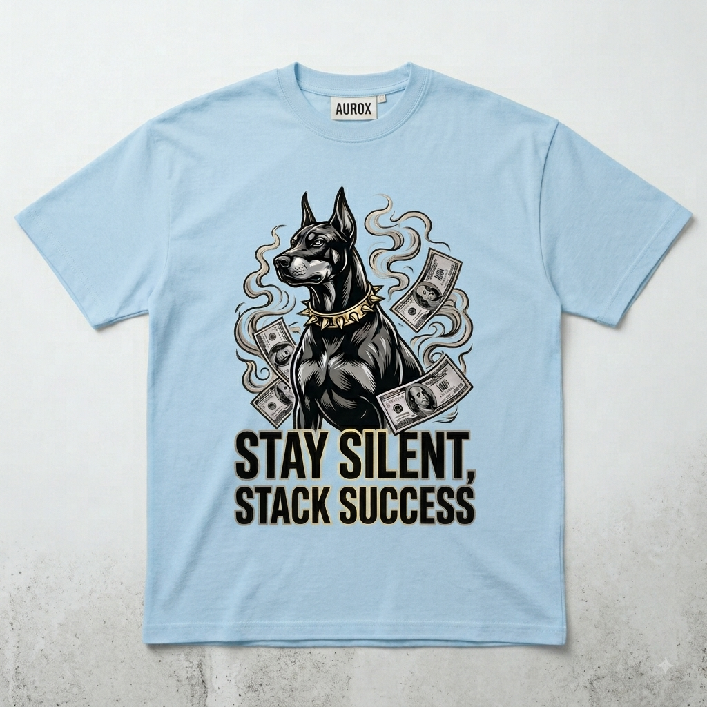 AUROX "STAY SILENT, STACK SUCCESS" Graphic Tee