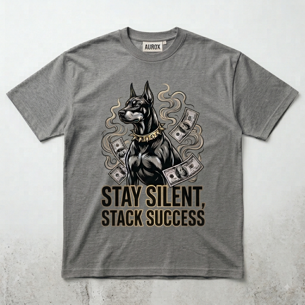 AUROX "STAY SILENT, STACK SUCCESS" Graphic Tee