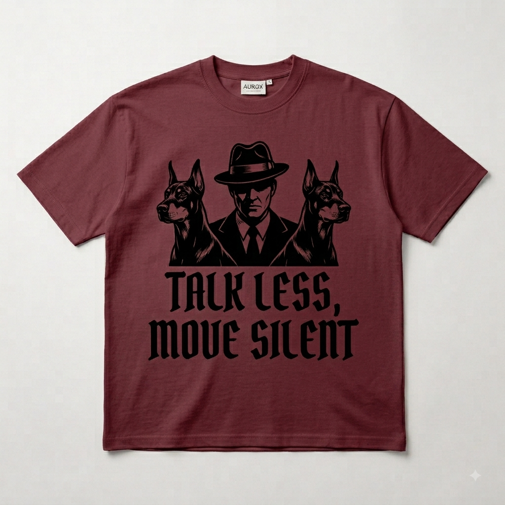 AUROX 'Outlaw Silence' Doberman Mafia Noir Graphic Tee
