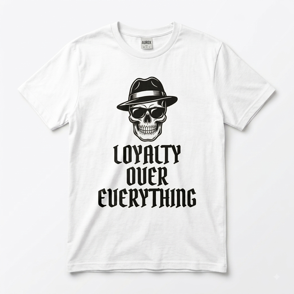 AUROX ‘Loyalty Over Everything’ Skull Graphic Tee