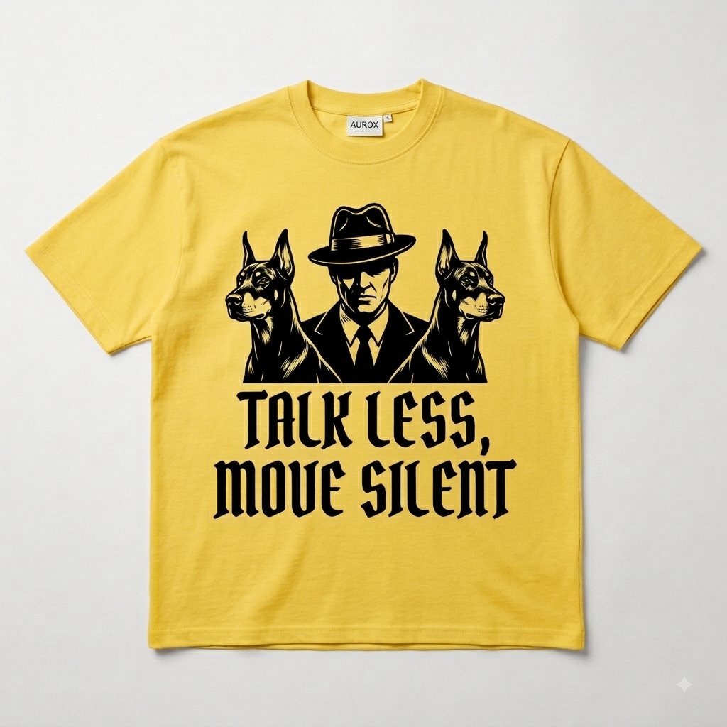 AUROX 'Outlaw Silence' Doberman Mafia Noir Graphic Tee