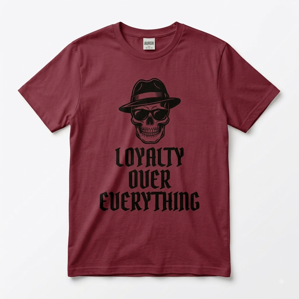AUROX ‘Loyalty Over Everything’ Skull Graphic Tee